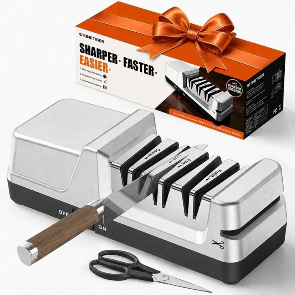4-in-1 Electric Knife Sharpener for Home Cooks Kitchen